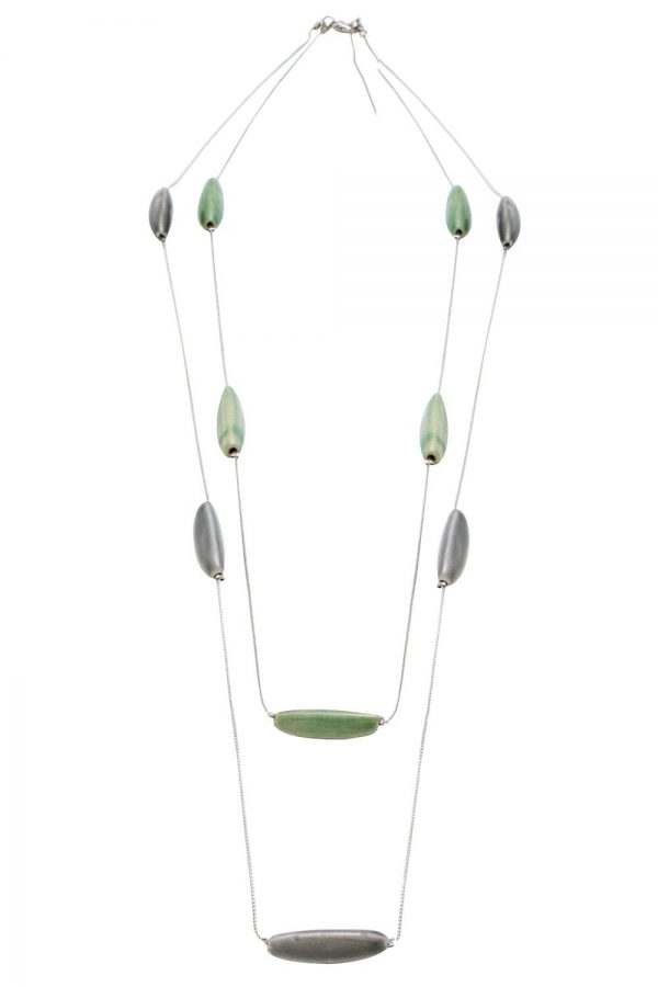 Green Stone Long Necklace